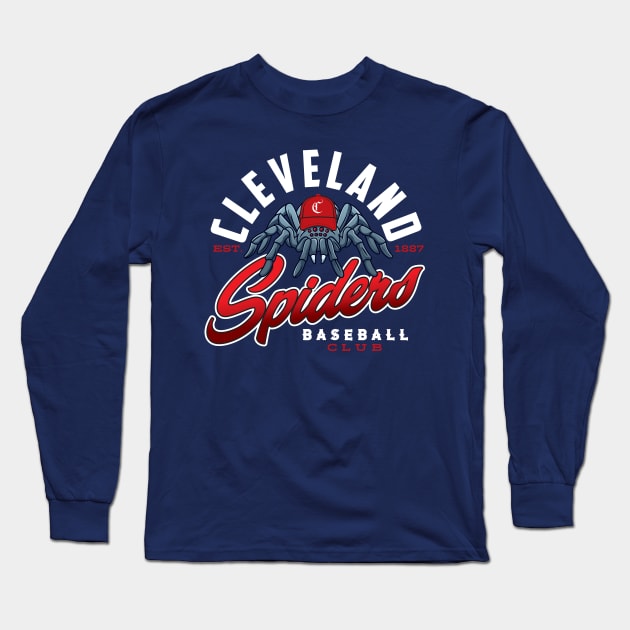 Cleveland Spiders Long Sleeve T-Shirt by MindsparkCreative